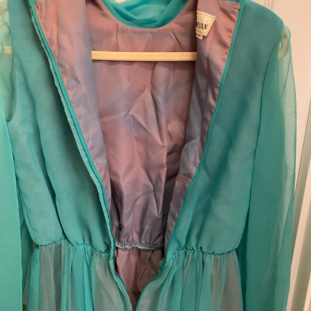 Jack Bryan vintage ethereal tea length dress gown chiffon 50s or 60s - Picture 6 of 13